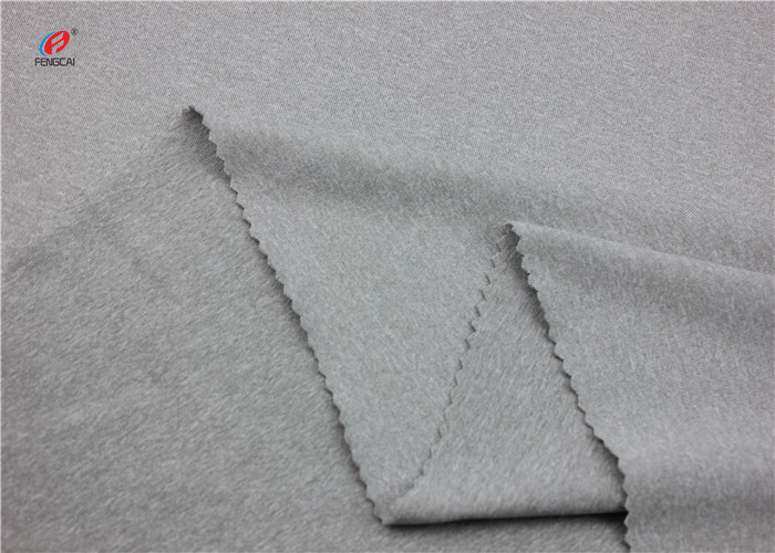 Weft Knit Polyester And Spandex Fabric Melange Single Jersey Fabric For Sportswear