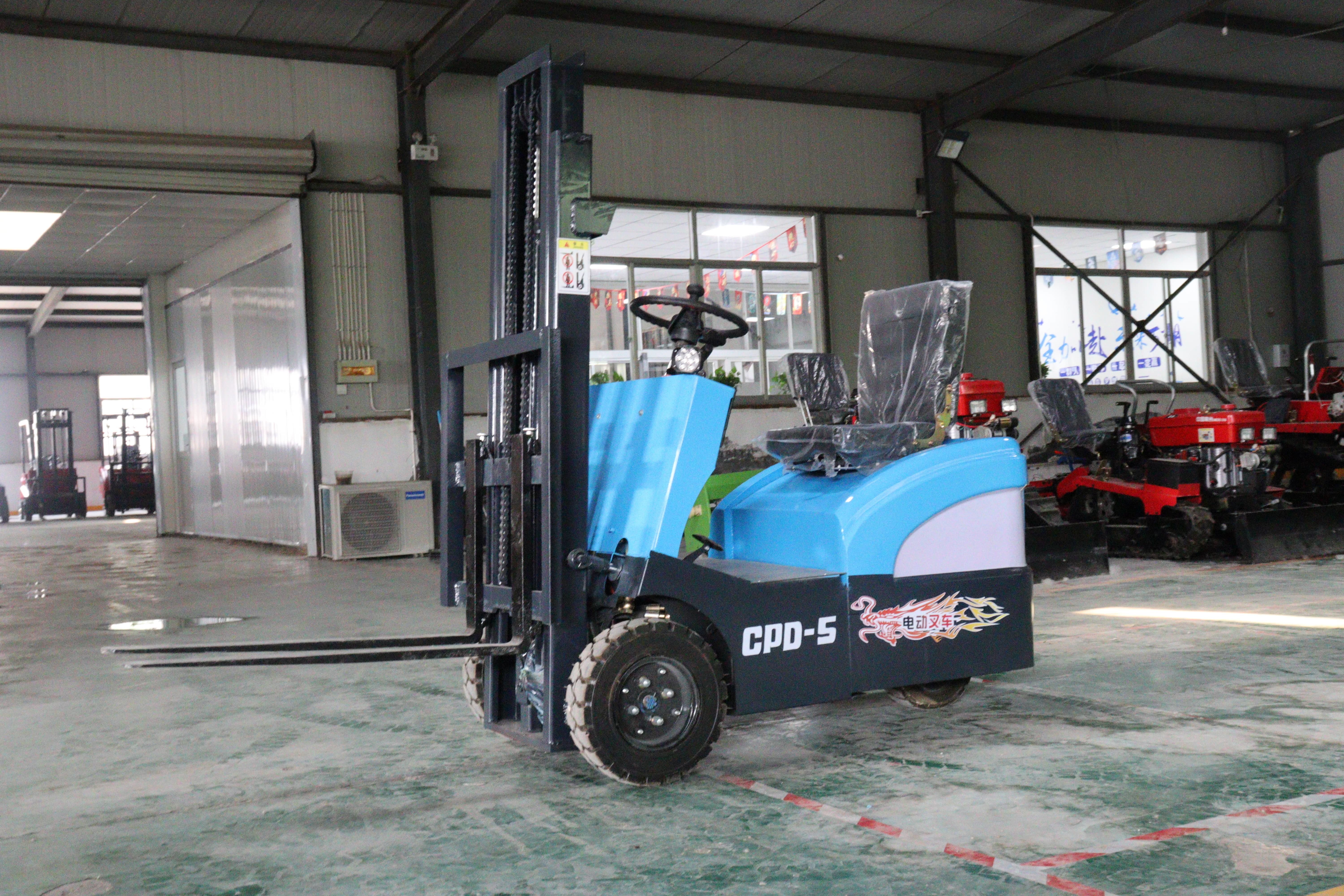 600ah Onboard Charger 6m electric outdoor forklift Solid Tire Electric Forklift 1.2m Fork Length