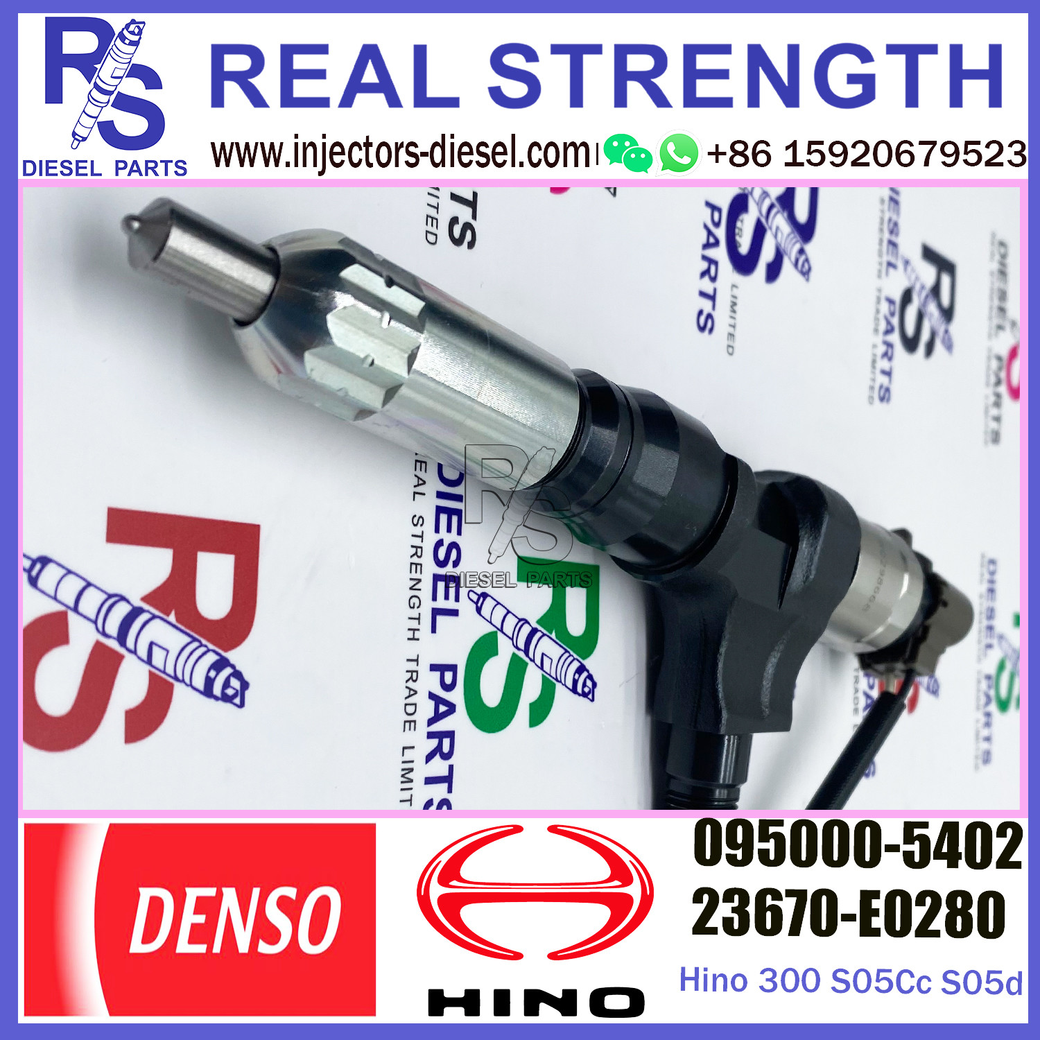095000-540# diesel fuel injector for Hino 300 S05Cc S05d toyota dyna common rail injector 095000-5402 23670-E0280