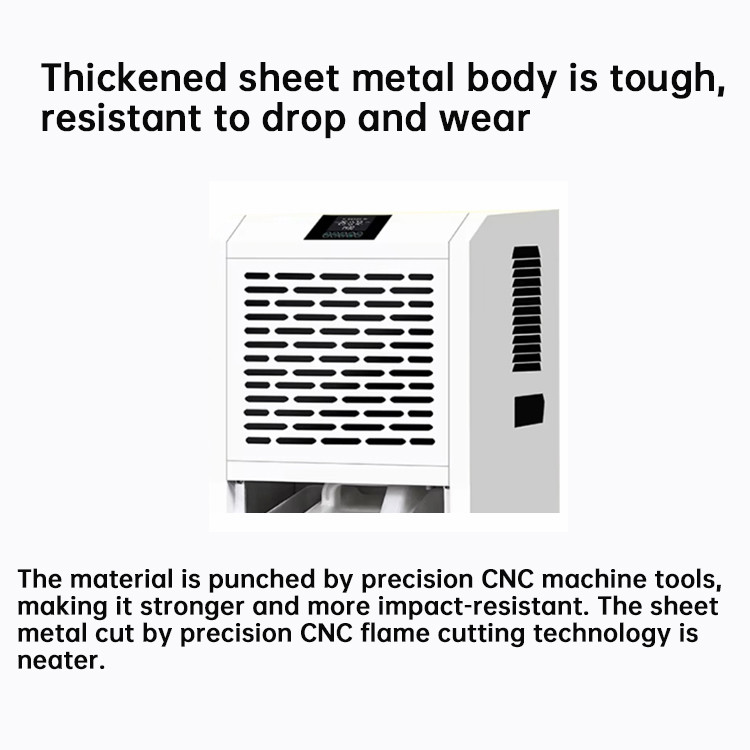 480L Commercial Dehumidifier High-efficiency Humidity Moisture Absorber Large Spaces Up To 500 M² With Drain Hose