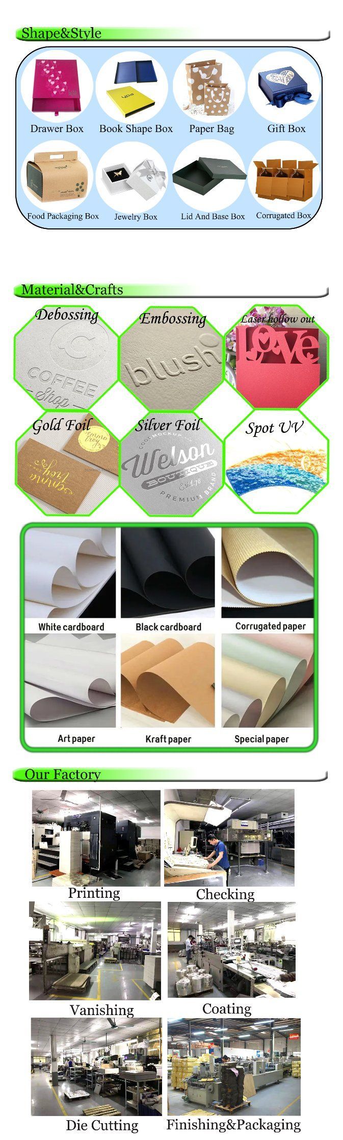 Customized Shaped White Cardboard Paper Packaging Cosmetic Gift Box