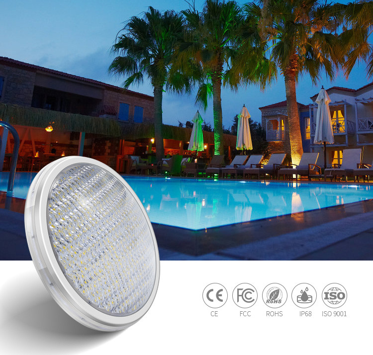 IP68 waterproof RGB color ABS switch control par 56 led swimming pool lights