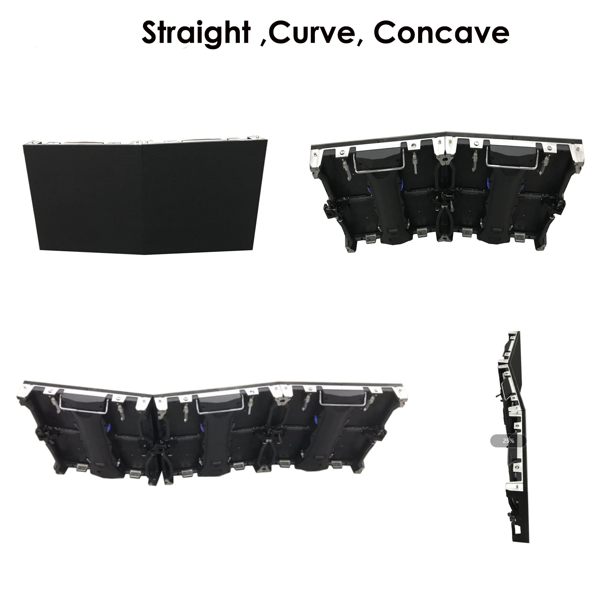 Commercial Stage Curved Video Wall Displays P3.91 High Refresh No Flicker