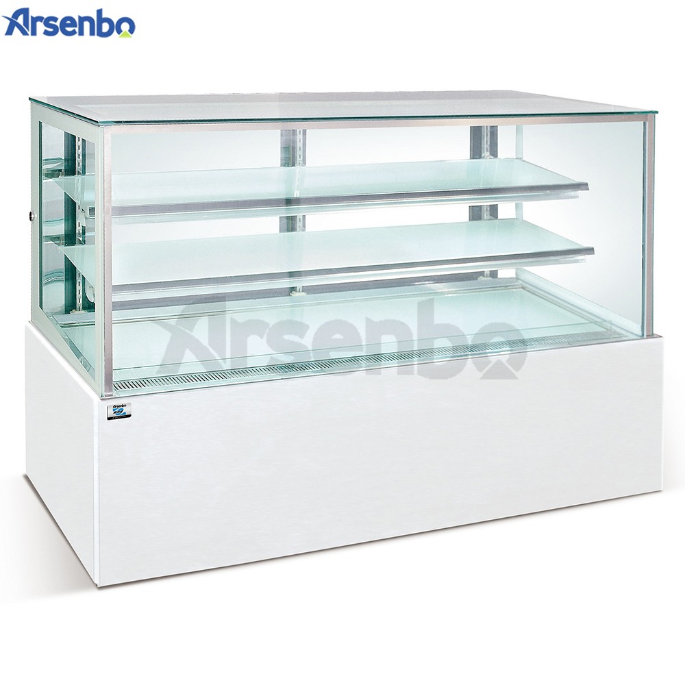 Stainless Steel 768W Dessert Display Fridge , Multipurpose Cake Showcase Refrigerator