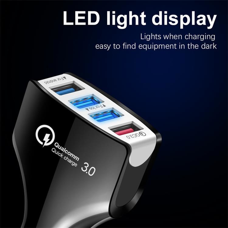 QC3.0 4 Port USB Car Charger 7A 35W IPhone Charger Adapter