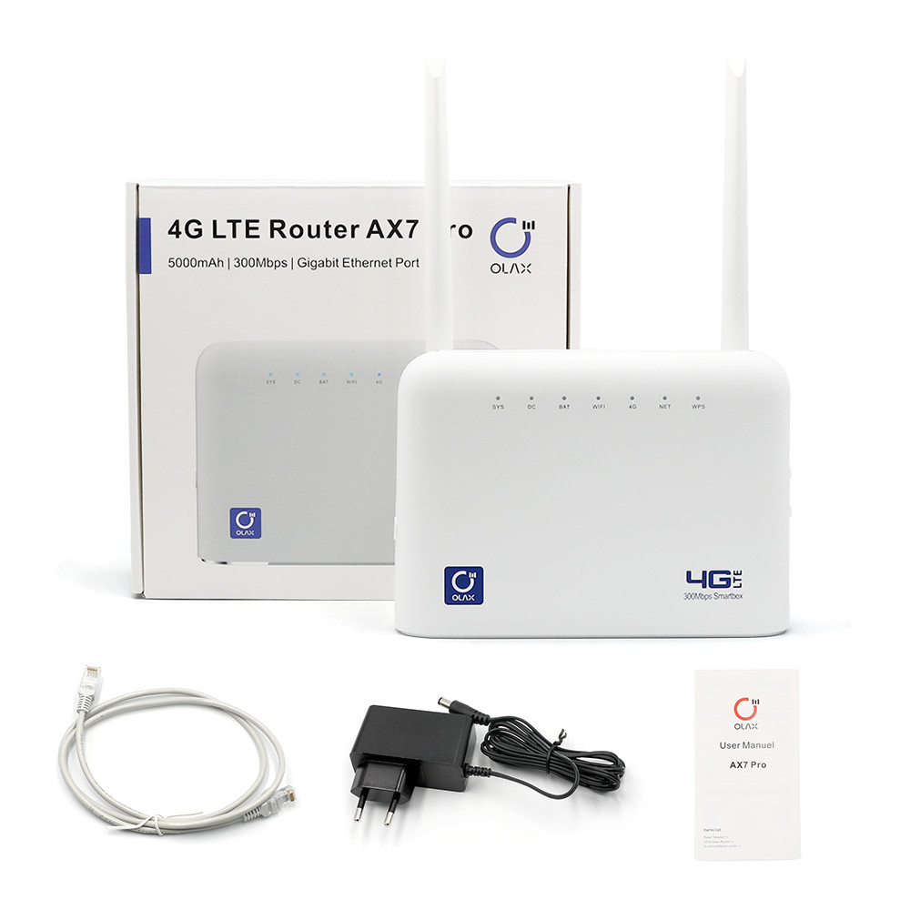 OLAX AX7 PRO Wifi Wireless Router 3G 4G LTE CPE 300mbps 5000mAh Power Wifi Router Modem With Sim Card Slot