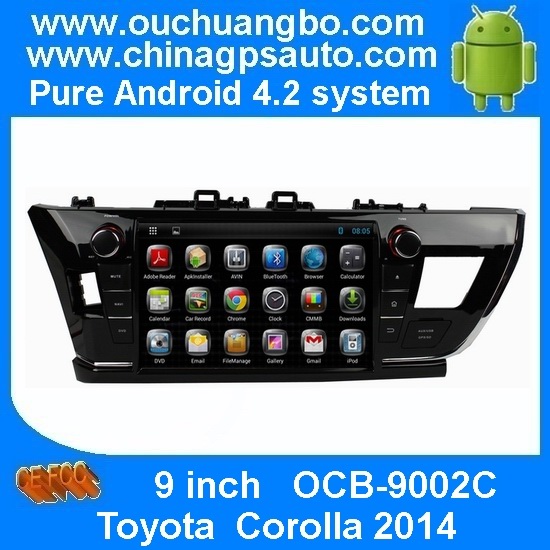 Ouchuangbo Car GPS 3G Wifi USB DVD Player for Toyota Corolla 2014 Android 4.2 Auto Radio Touch Screen OCB-9002C