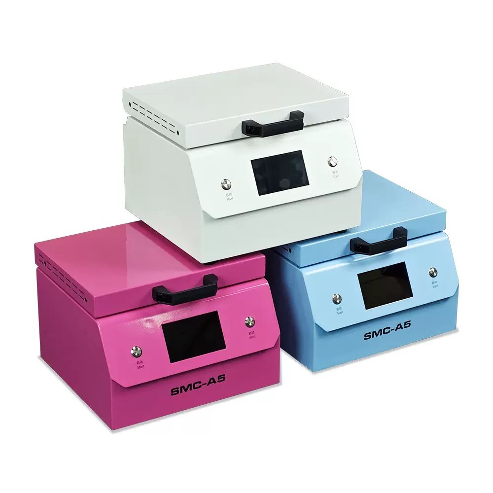 Colored A5 Desktop Mini 3D Sublimation Machine SMC A5 For Sublimation Coated Phone Cases Printing