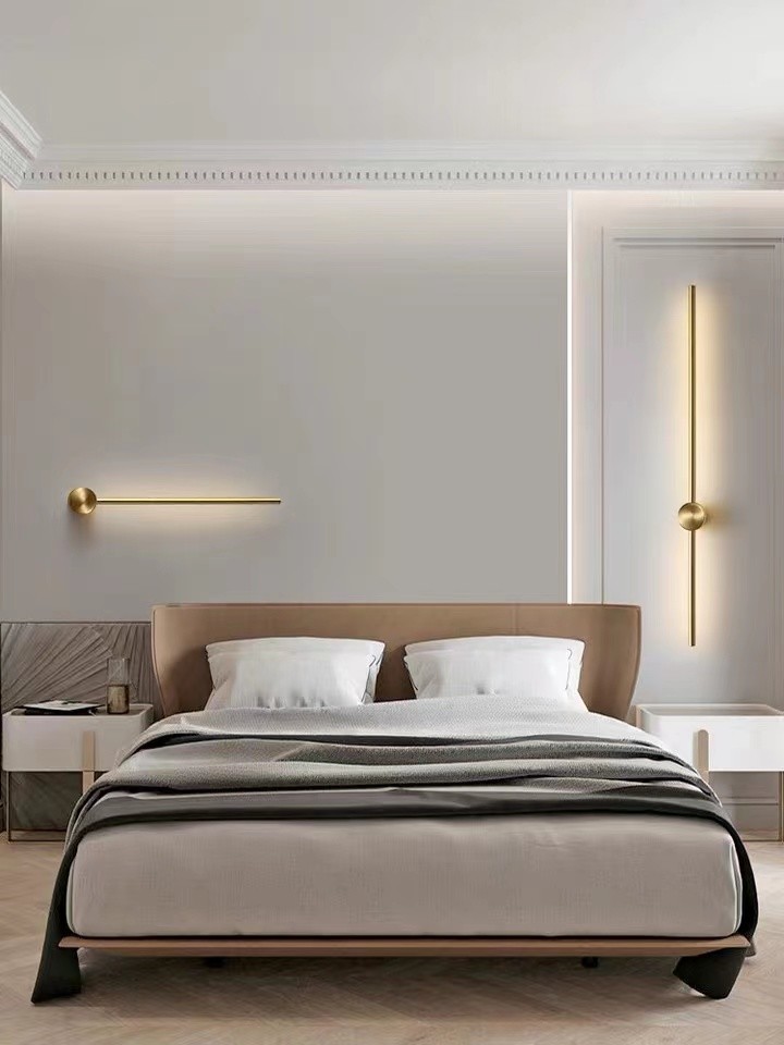 European Line Art Deco Led Indoor Hotel Bedroom Lamp Light Bedside Wall Sconce