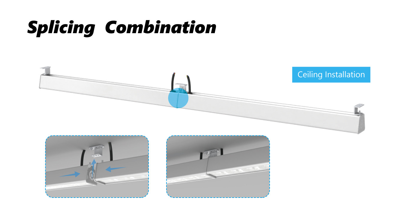 Indoor 60w LED Linear Light 1.2m 150w/M Ceiling Suspended