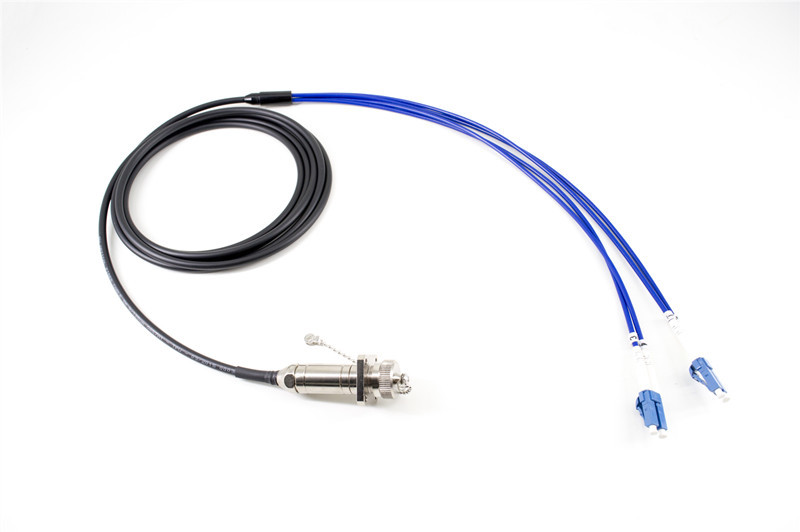 Plug And Socket To LC Custom Fiber Optic Cable Assemblies 4 Core Waterproof ODC Connector