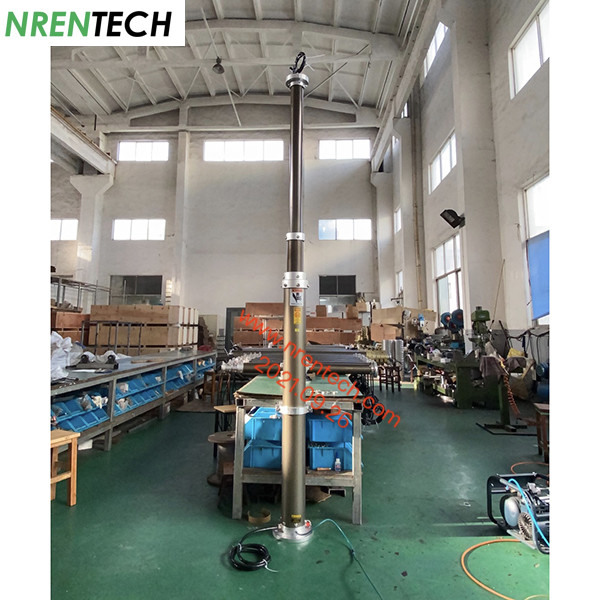 4.5m pneumatic telescopic mast for mobile CCTV vehicle-inside CCTV wires