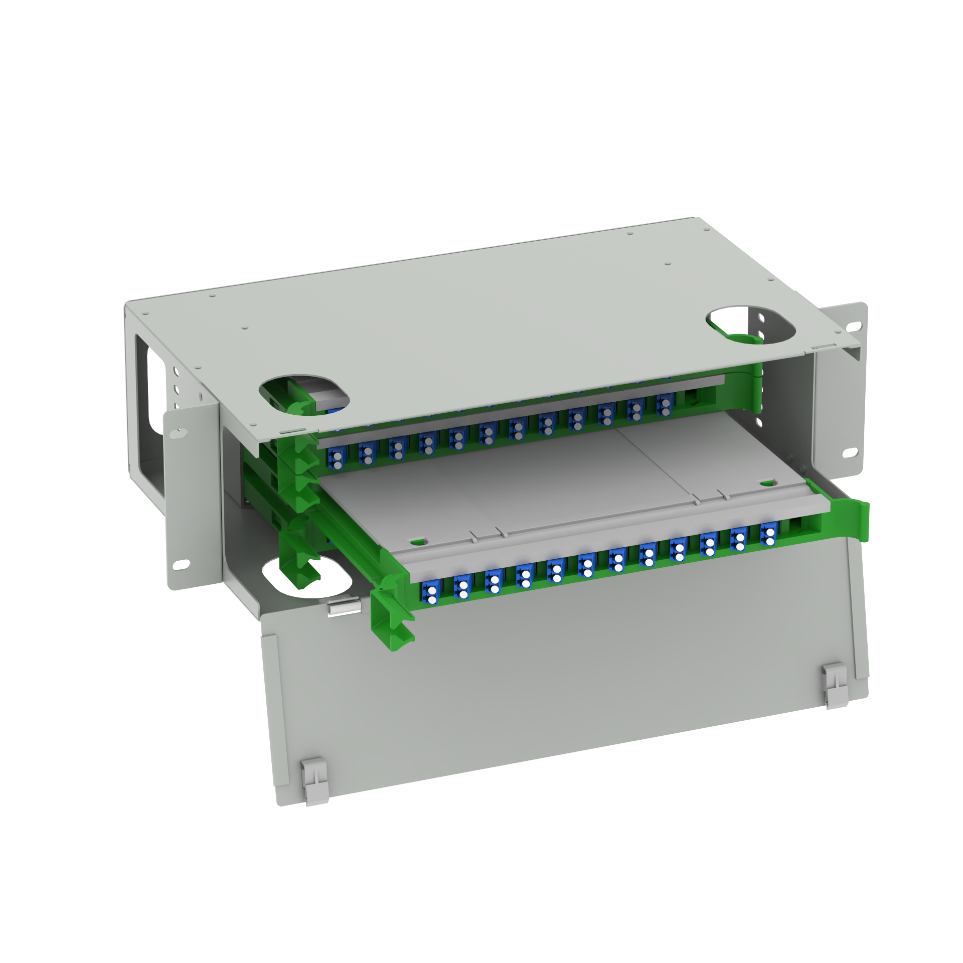 Sub Optic Distribution Frame LC Type 48 Ports Fiber Optic Patchpanel for Data Center