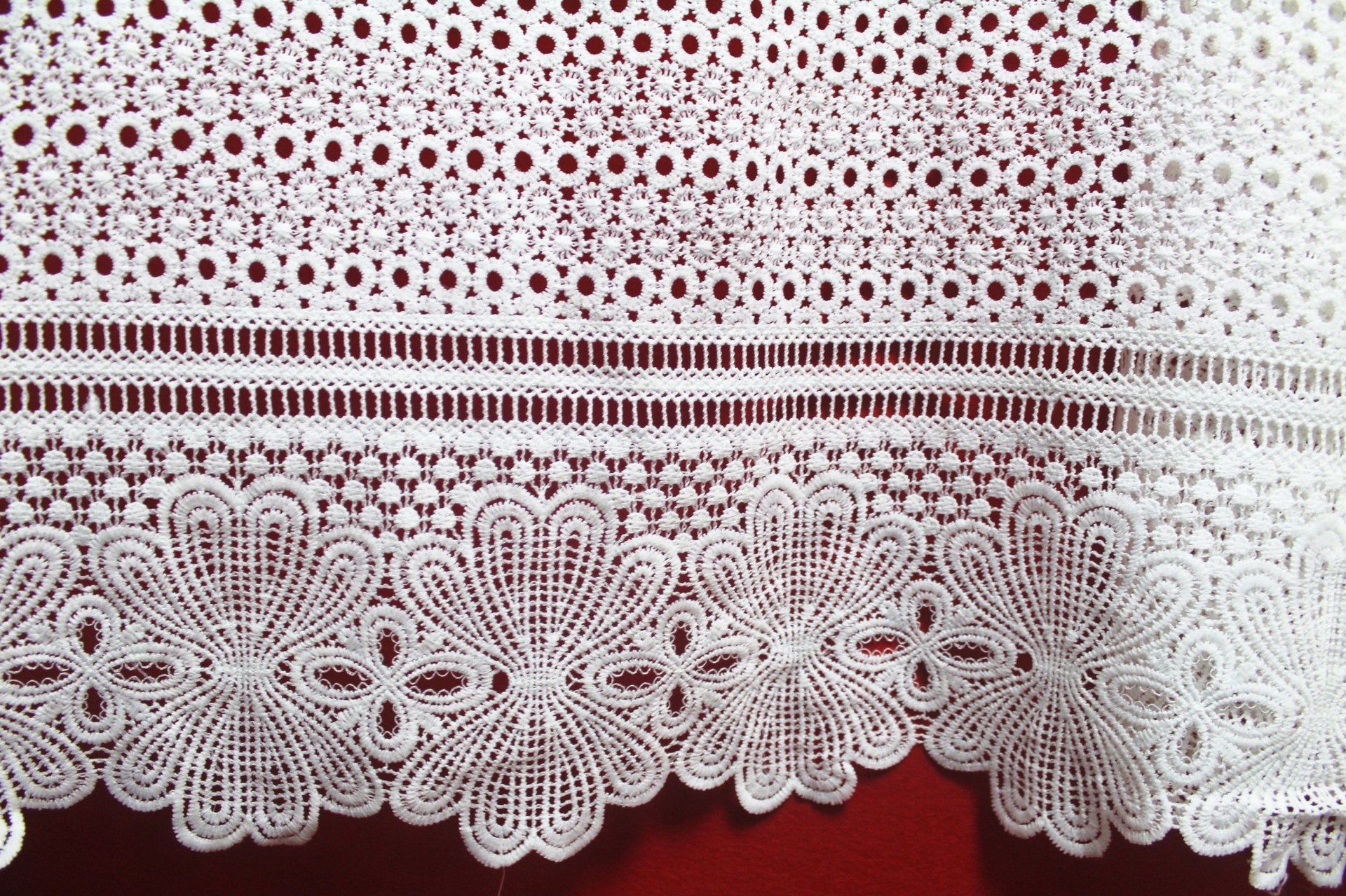Apparel Accessories Chemical Lace Fabric Water Soluble Embroidery lace fabric in Different Color