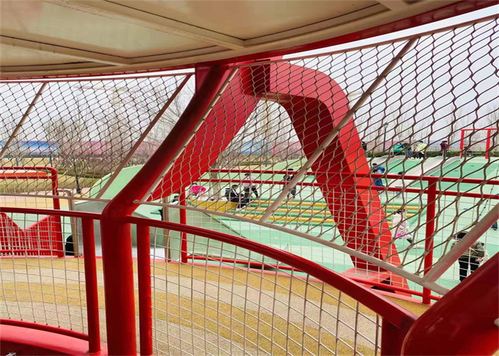 304 316 Guardrail Stainless Steel Knotted Rope Mesh Type Flexible For Safety Nets