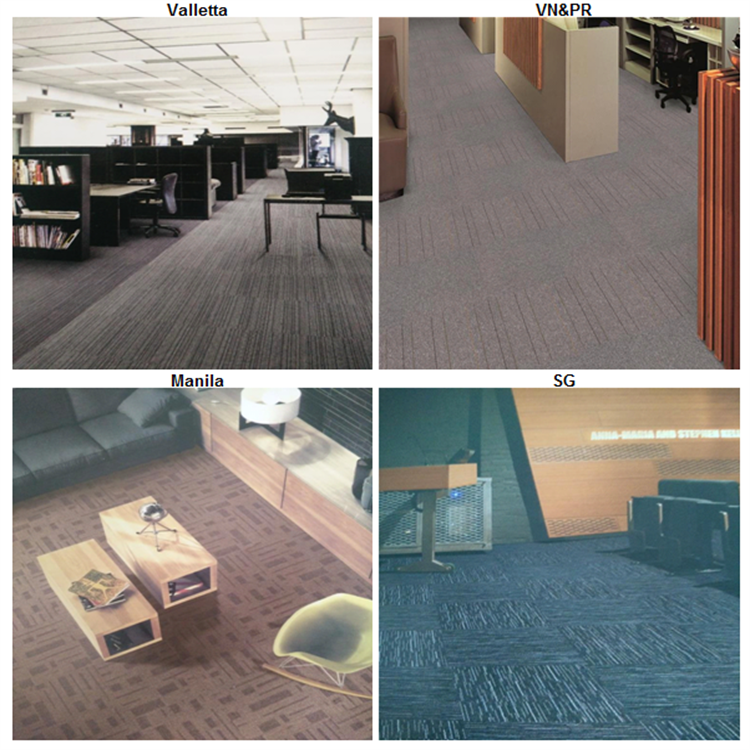 Chinese multi level loop 3mm/4mm/5mm 50*50cm Polypropylene carpet tile