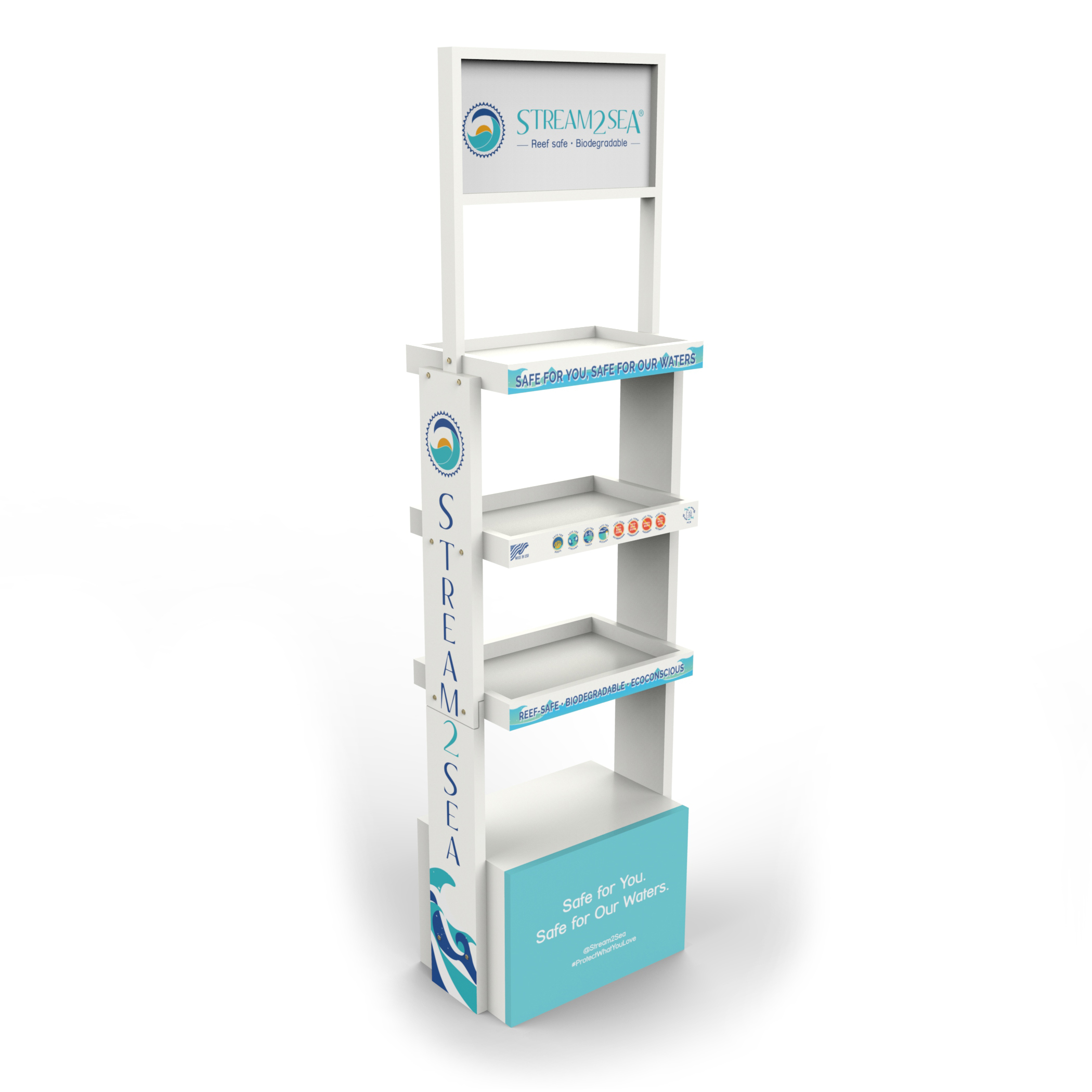 Custom Logo Cosmetic Display Stand Skin Care Acrylic Makeup Display Stand
