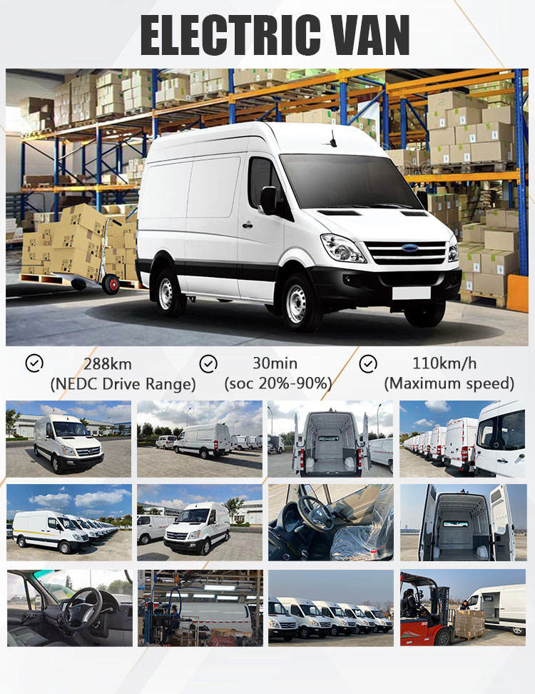 4 Doors Electric Cargo Vans Auto 110km/H 288km For Transportation