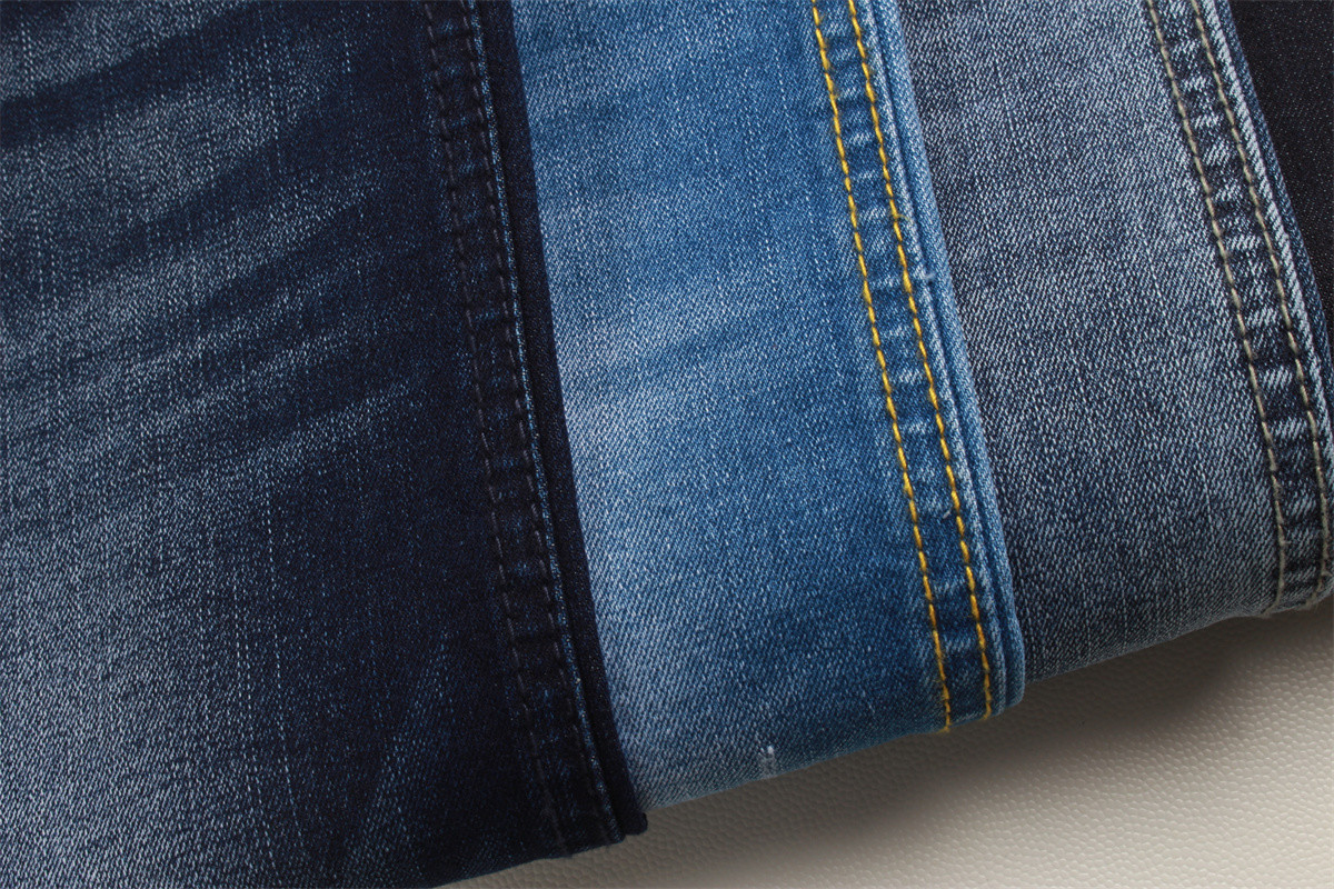 10Oz Premium Slub High Stretch Denim Fabric For Jeans Stock Lot