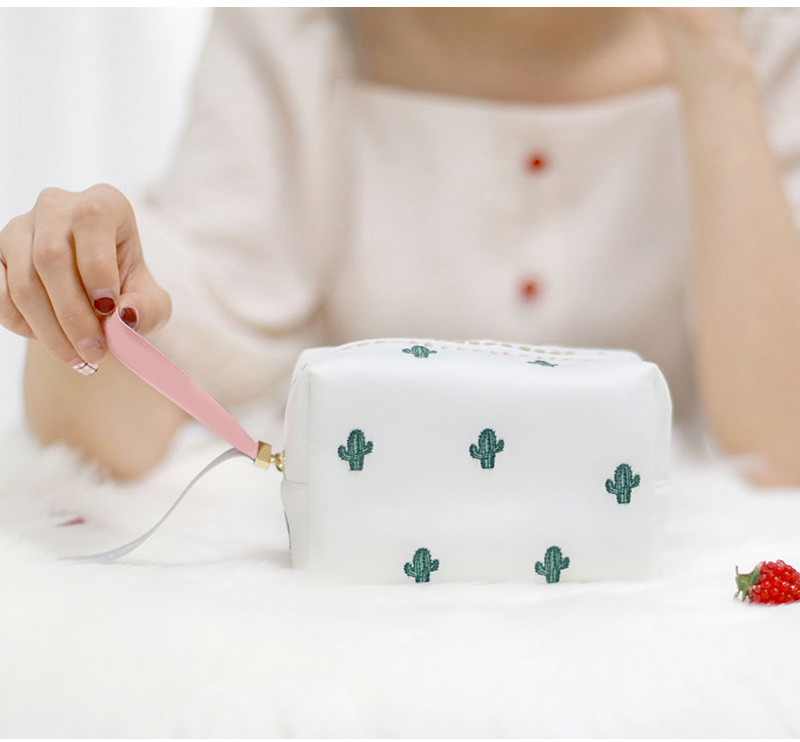 Digital Printed Portable Personalised Basics Square Satin Makeup Bag For Girls