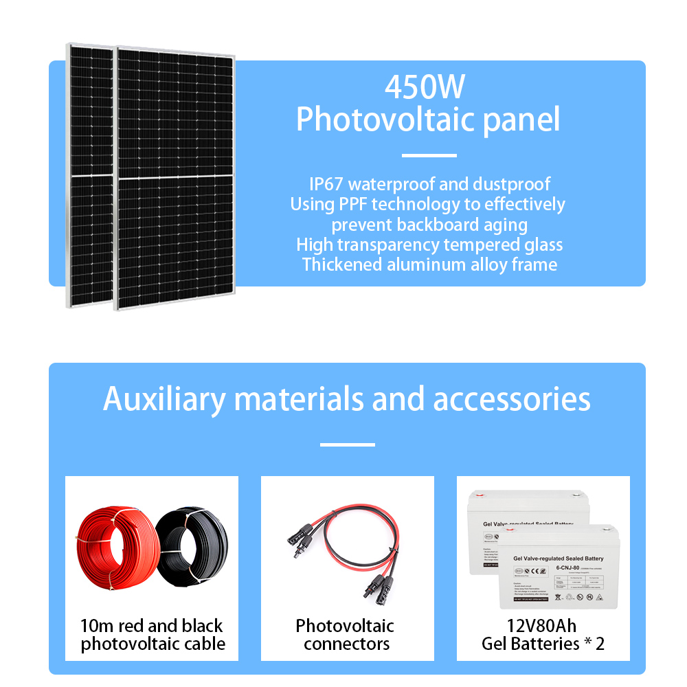 1kw Off Grid Solar Energy System With Monocrystalline Silicon Solar Panel