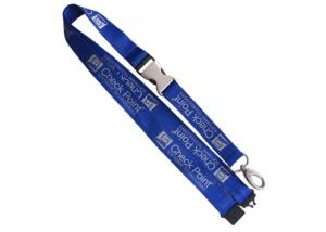 China Check Point Silk Screen Printing Personalized Polyester Promotional Lanyards For ID Card on sale