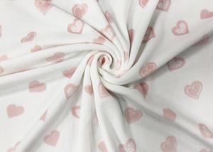 China 260GSM 	Polyester Velvet Fabric / Home Textile 92 Polyester 8 Spandex Pink Heart on sale