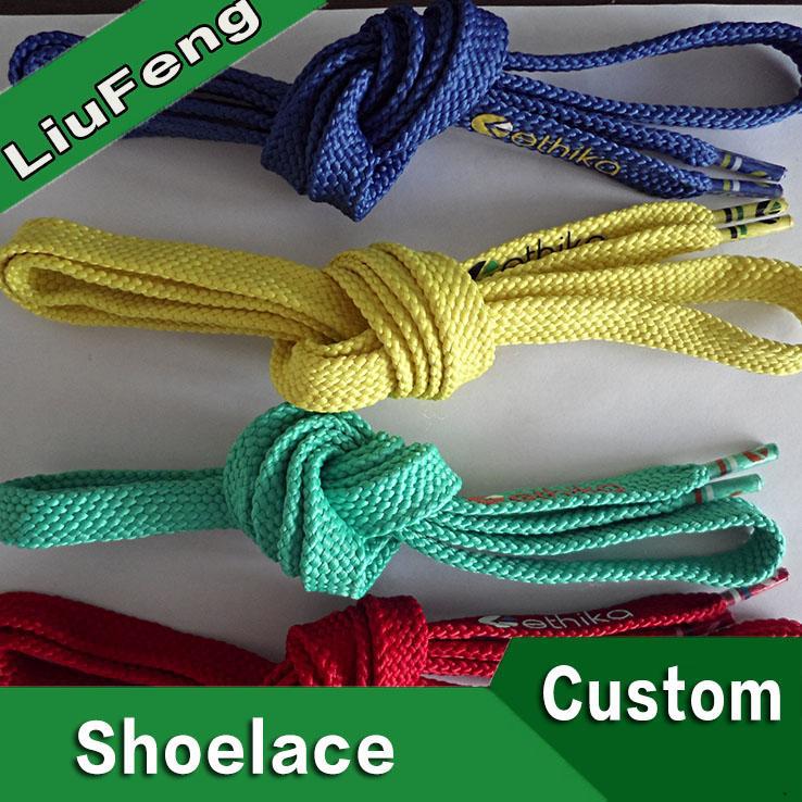 100 Polyester Drawcord Custom Shoelace Printed Shoestring 5mm-20mm