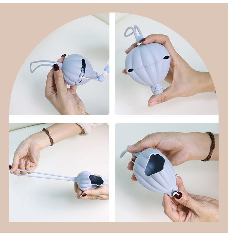 BPA Free Safe Silicone Pacifier Case Holder Hot Air Balloon Shape pacifier pouch