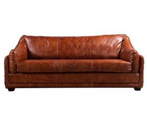 China Full Grain Antique Leather Sofa With Diamond Side on sale