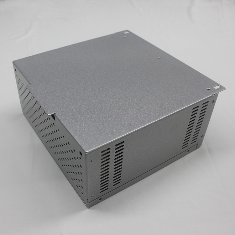 Anti Corrosion Precision Sheet Metal Parts , Painting Grey Extruded Aluminium Housing
