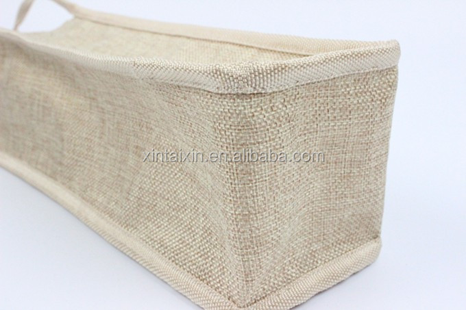 2021 Low price 1 bottle jute wine carrier bag high quality customized canvas wine bag reusable gift carry case
