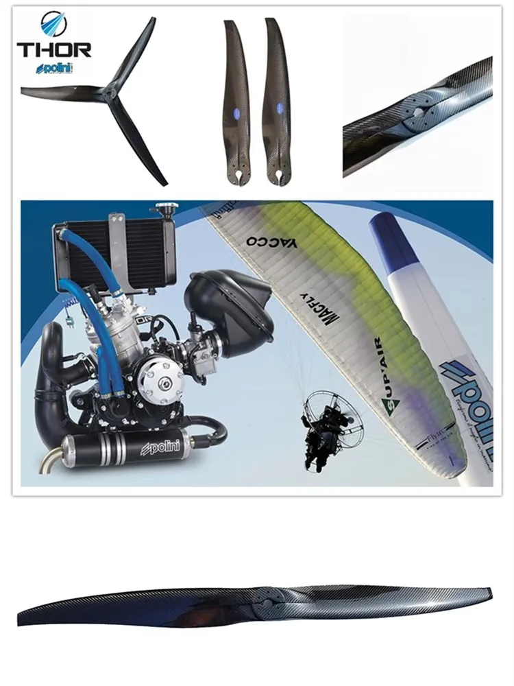 Polini Thor 80/100/130/150/190/200/250 190 evo 190 HF 200 evo 200 HF engine paramotor carbon propeller