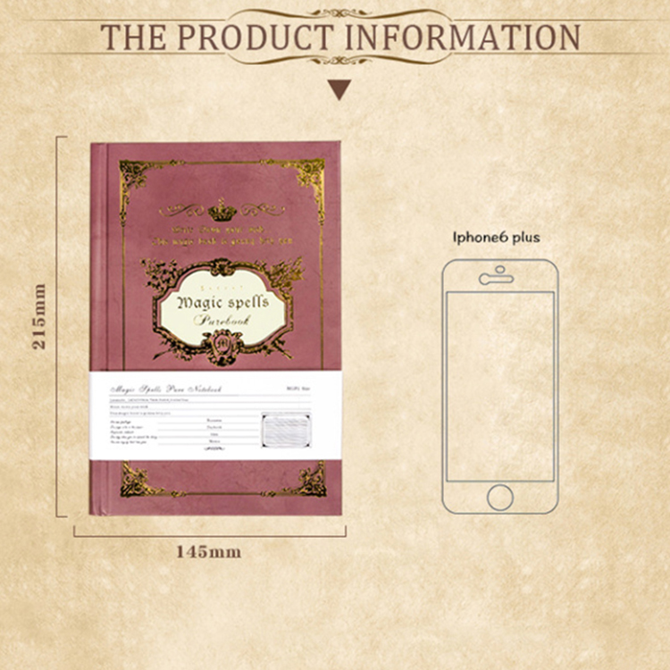 Paper Stationery Creative A5 Oversized Notepad Gift European-Style Spellbook Notebook