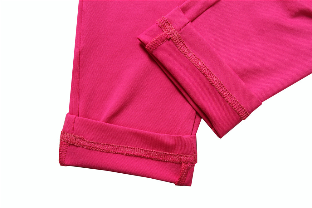 88% polyester 12% spandex Elastic Waist ladies sports trousers 8 Colors