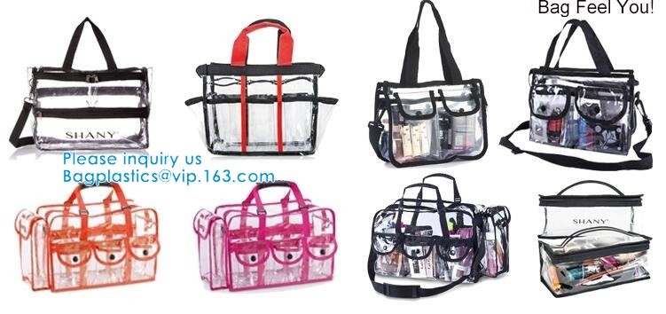 Clear Bags, Stadium Approved, See Through Tote Bag, Shoulder Strap, Large Transparent Bag