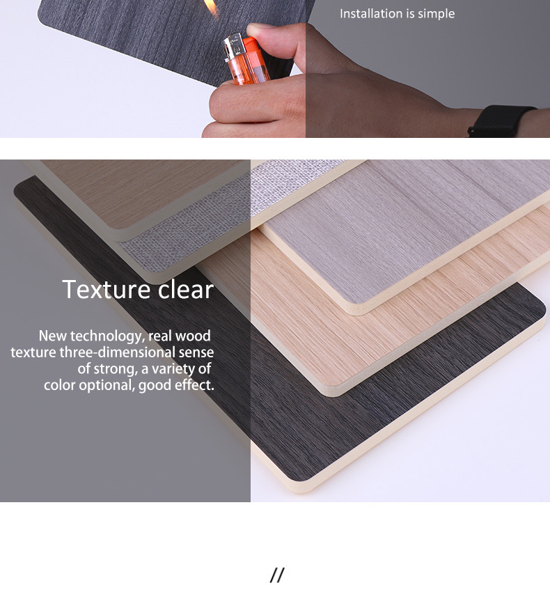Hot Sale Fire And Insect Proof Wood Grain Bamboo Charcoal Wood Veneer Wall Panels