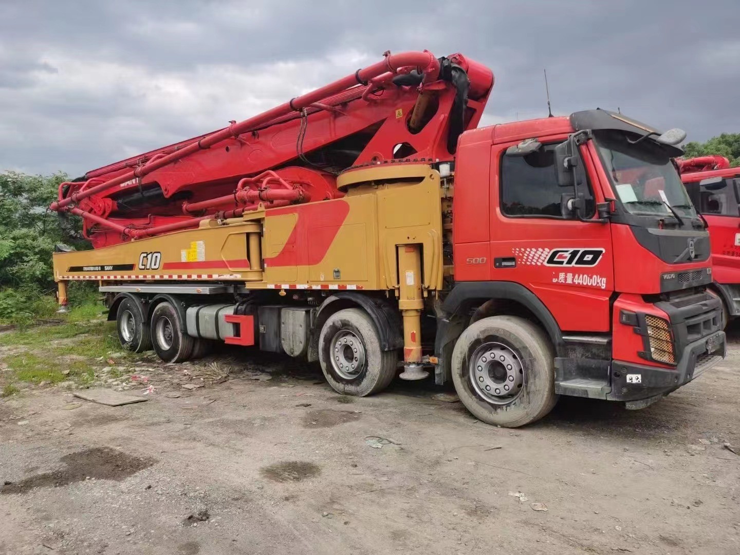 2019 Volvo chassis 62m 44000KG Sany Second-hand Concrete Pump Truck with 8.3-13 Mpa Pumping Pressure