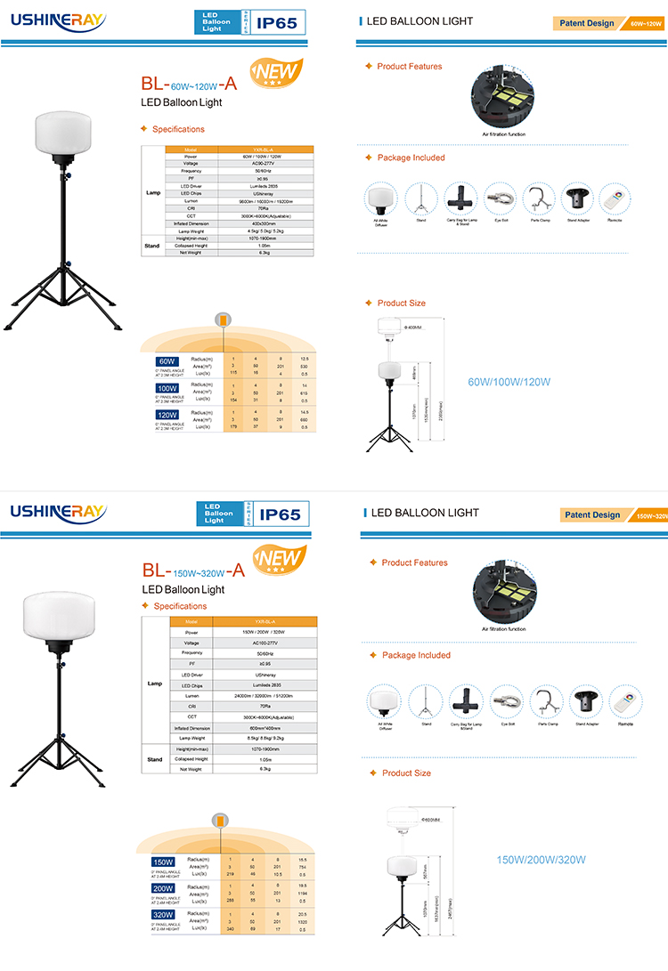 500w 600w 700w 800w Balloon Light Tower The Ideal Lighting for Events Wedding Parties