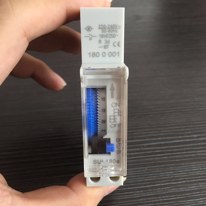 SUL180a 15 Minutes DIN Rail Mechanical Timer 24 Hours Daily Programmable Time Switch