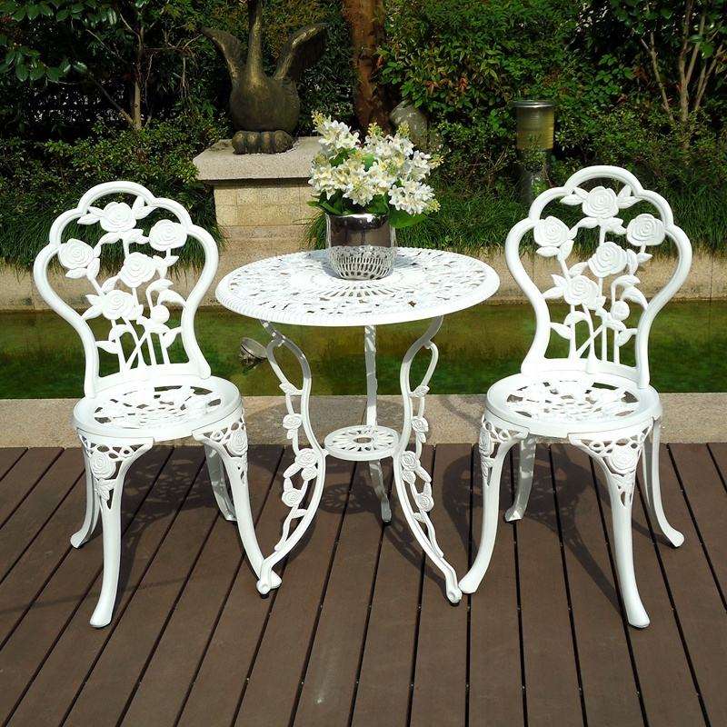 3pcs Cast Aluminum Patio Set Waterproof Aluminium Outdoor Dining Set