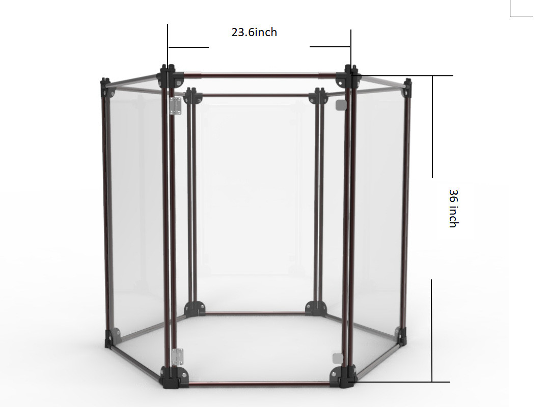Portable Aluminium Acrylic Pet Playpen For Dog Puppy Rabbit