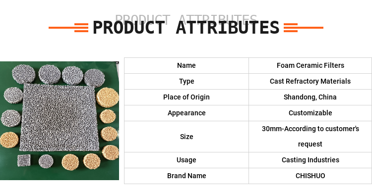 60 Customized Shape Ppi Zirconia Punching Ceramic Foam Filter Ceramic Plates