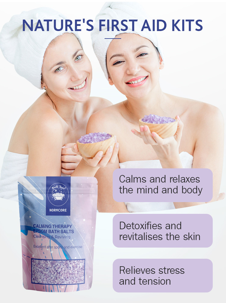 Organic Vegan Pink Sea Salt Bag , Relaxing Healing Detox Spa Crystal Soak Bath Salt