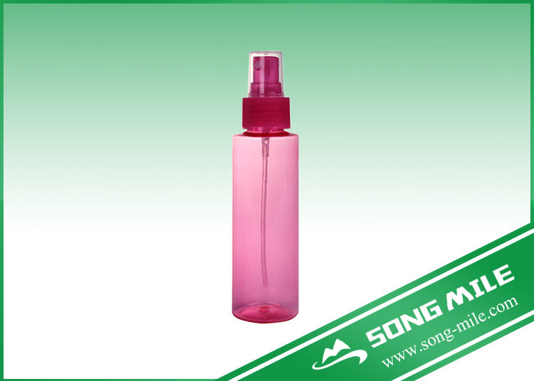 120 Ml Red Round Pet Plastic Bottle with Mist Sprayer