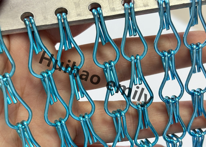 12x24mm Aluminum Metal Mesh Chain Curtain With Anodized Treatment