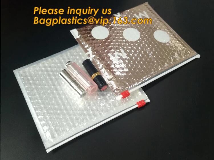 Cosmetic Slider Zip lockkk Bubble Bags Bubble Slide Pouch,Zip lockkk esd bubble bag bubble packaging wrap cosmetic pouch slide