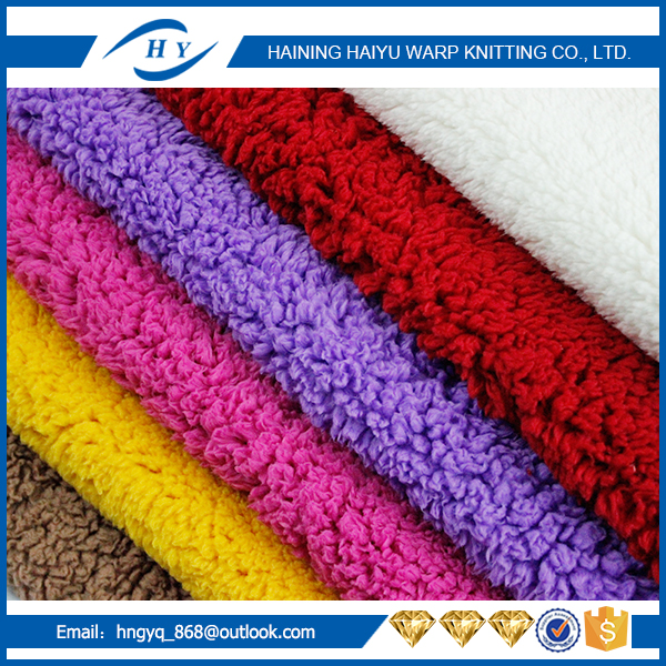 Cheap polyester sherpa fleece fur fabric With Promotional Price