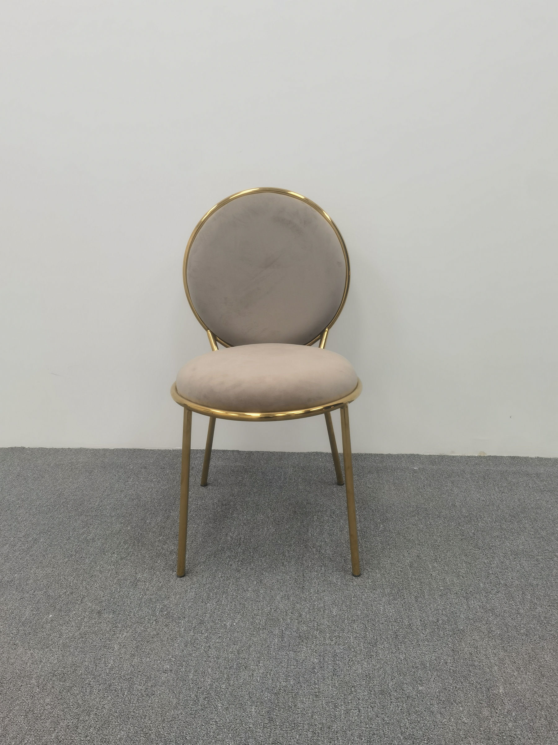 Brown velvet dining chair round Back Chair cheap round dining table and chairs