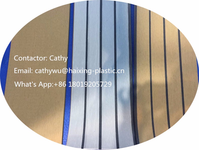 Outdoor Synthetic Teak Wood Floor for Boat Resistant to Sea Water Corrosion and Wear